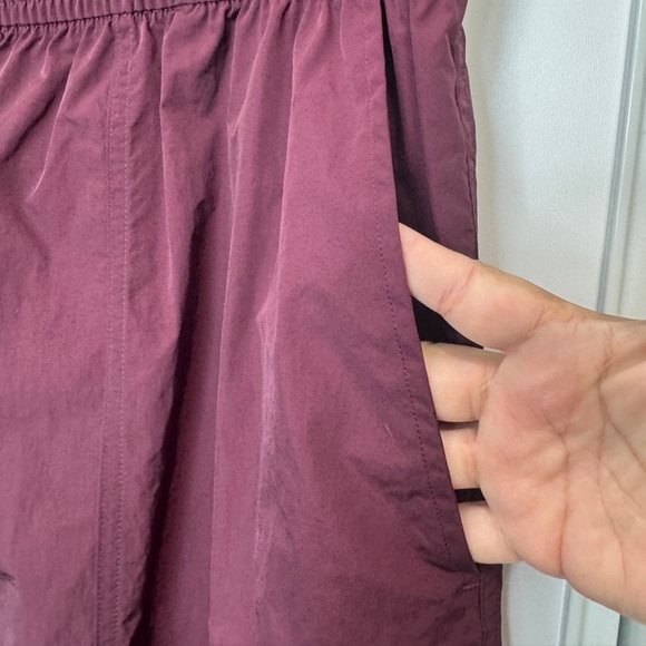 PINK Victoria's Secret Satin Parachute Cargo Pants Burgundy - Picture 14 of 15